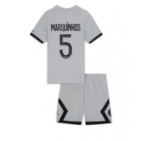 Paris Saint-Germain Marquinhos #5 Udebanesæt Børn 2022-23 Kortærmet (+ Korte bukser)
